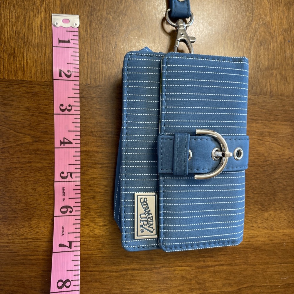 Stampin' Up!‎ Women's Blue Striped Wristlet Wallet
